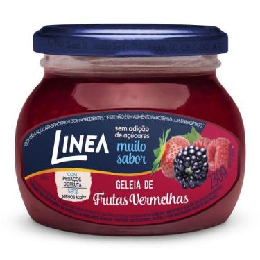 Imagem de Geléia Linea Frutas Vermelhas Com Pedaços de Frutas Em Vidro Sem Glúte