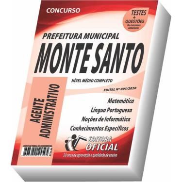 Imagem de Apostila Prefeitura De Monte Santo De Minas - Agente Administrativo