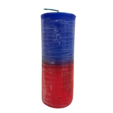 Imagem de Vela De 7 Dias Votiva Bicolor Azul e Vermelho 260g