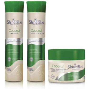 Imagem de Kit Coconut Shine Blue Shampoo Condicionador Máscara
