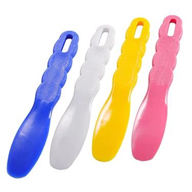 Imagem de Espátulas de plástico dental 7,7" para laboratório, dentistas, ferramentas de artesanato para misturar alginato, gesso, pedra, material de impressão 4 cores