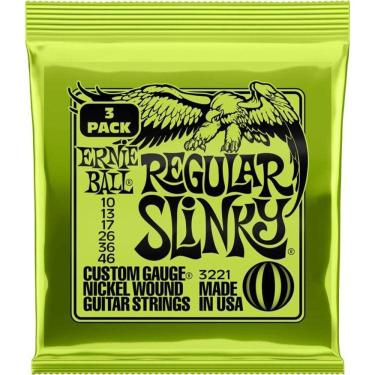Imagem de Pack 3 Encordoamentos Ernie Ball Slink 010-046 Guitarra