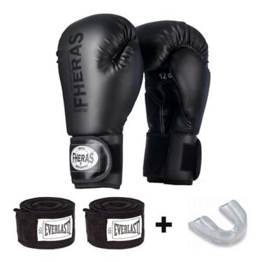 Imagem de Luva de Boxe / Muay Thai Fheras Pro All Black 