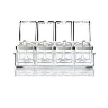 Imagem de Kit Porta Condimentos Temperos Acrílico Crystal