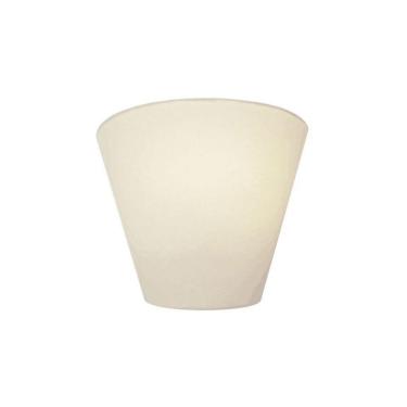 Imagem de Arandela Retro Cone Cúpula Tecido 25/26x13cm Branco Bivolt
