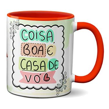 Imagem de Caneca Dia Dos Avós Coisa Boa É Casa de Vó Saudade (Vermelha)