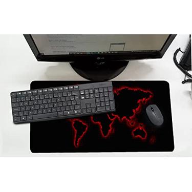 Imagem de Mouse Pad/Desk Pad Grande 30x70cm - Mapa Vermelho