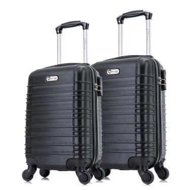 Imagem de Kit 2 malas de viagem de bordo PP e P Detroit Swiss Move Preta