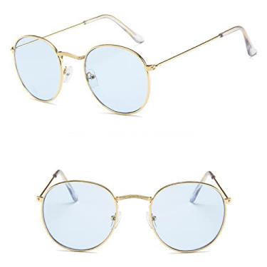 Imagem de Óculos de Sol Retro Oval Feminino/Homem Designer Vintage Pequeno Preto Vermelho Amarelo Óculos de Sol Óculos de Sol, C8, Liga