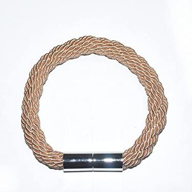 Imagem de Gravata de cortina magnética estilo simples prendedor de cordão trançado para trás prendedor de cortina decorativo para janelas, h, 1 peça