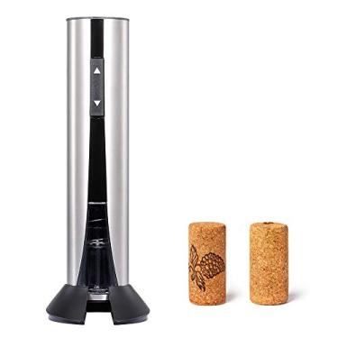 Imagem de Kiboule Abridor de vinho elétrico abridor de garrafa de vinho elétrico automático de aço inoxidável com cortador de folha saca-rolhas automático usb e removedor de folha