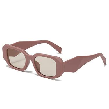 Imagem de Óculos de sol femininos quadrados fashion elegantes óculos de sol de foto de rua óculos de sol poligonais versáteis, 11, tamanho único