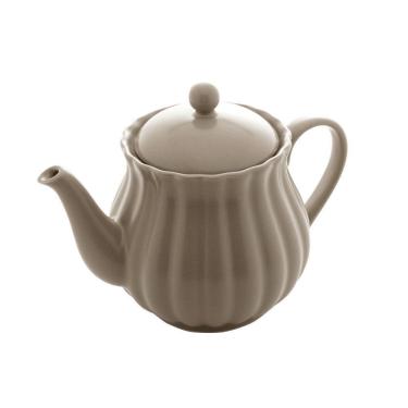 Imagem de Bule P/Chá De Porcelana Pétala Cinza Matt 950Ml