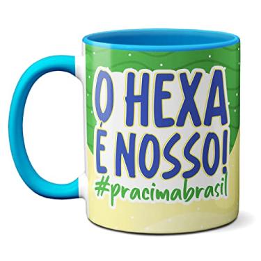 Imagem de Caneca Homer Lisa Simpsons O Hexa É Nosso! Pra Cima Brasil! (Azul)