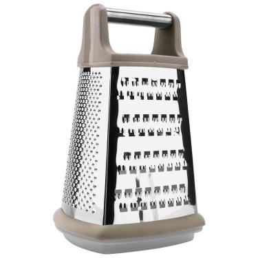 Imagem de Ralador Aço Inox 4 Faces Com Pote Coletor Embutido Warm Grey Oxford