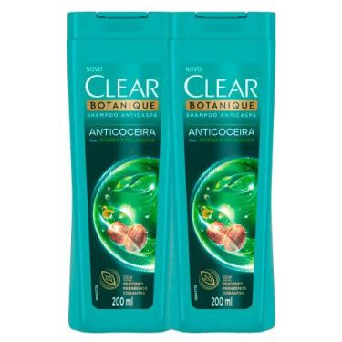 Imagem de Shampoo Anticaspa Clear Botanique Anticoceira 200ml  Kit Com Duas Unid
