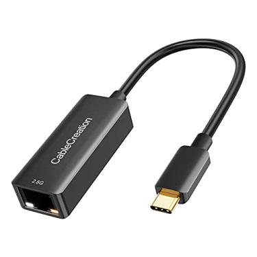 Imagem de CableCreation Adaptador USB C para Ethernet 2,5G, USB C 3.1 para RJ45 2,5 Gigabit LAN Thunderbolt 3, compatível com MacBook Pro, MacBook Air, iPad Pro Surface Pro 7 Dell XP15 13 Chromebook Windows Mac OS