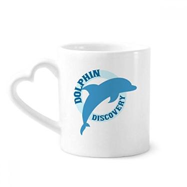 Imagem de Blue Ocean Streamline Caneca com estampa de golfinho café cerâmica copo de coração de vidro