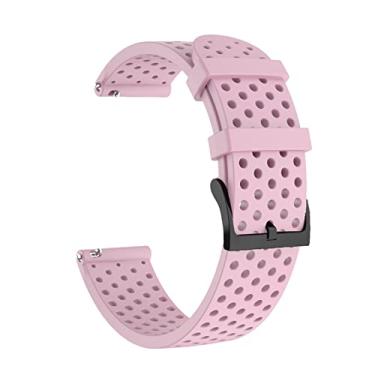 Imagem de HOUCY Pulseira de silicone para relógio de 20 mm para SUunto 3 Fitness Watch Band para Polar Ignite/2/Unite Smartwatch Belt Writband (Cor: Rosa, Tamanho: para Suunto 3 Fitness)