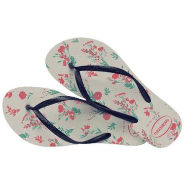 Imagem de Chinelo Havaianas Slim Romance Branco/Azul - Produto Original