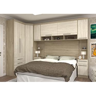 Imagem de Guarda Roupa Dormitório Modulado Master Casal 1,58 m Queen Canto - Avelã Rústico e Ártico Rústico - Luciane M05