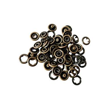 Imagem de Botão De Pressão Metal Roupa Bebê Tam 35 200 Pçs (Ouro Envelhecido)