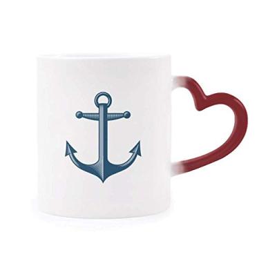 Imagem de Caneca Anchor Droits Almirantado Azul Militar Oceano Sensível ao Calor Caneca Vermelha Mudança de Cor