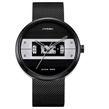 Imagem de Relógio de Pulso Masculino Sinobi Relógio de Quartzo Moda Criativa Malha de Aço À Prova D'agua (C2)