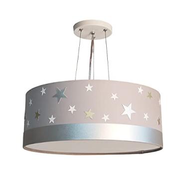 Imagem de Lustre Pendente Infantil Estrelas Cúpula 40x15 2E27 Cor: Cinza