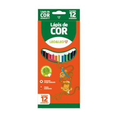 Imagem de Lápis De Cor Redondo Escolar 12 Cores Colorir - Leonora