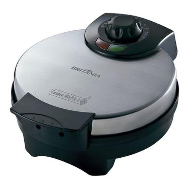 Imagem de Maquina Golden Waffle Prata/Preto 850W Britania 220V