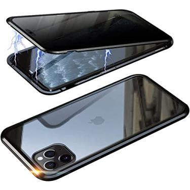 Imagem de Capa de telefone de vidro temperado 360 com capa completa para iPhone 13 11 Pro Max 12 Mini XS X XR 7 8 6 6S SE 2020 Acessórios, preto, para iPhone 11 Pro