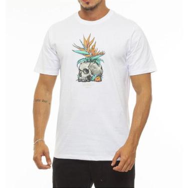 Imagem de Camiseta Hurley Skull Flower Wt23 Masculina Branco