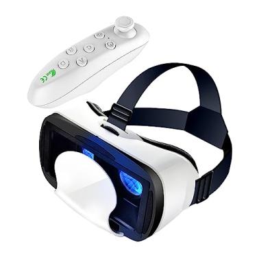 Imagem de ＫＬＫＣＭＳ Fone de ouvido, óculos de, suporte para telefones de ", ângulo suave de 360 °, óculos 3D universais para jogos, com controlador