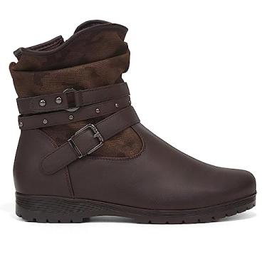 Imagem de Bota Feminina Mooncity Cano Baixo Salto Baixo Marrom 37
