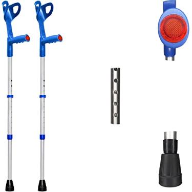 Imagem de Muleta Canadense Ortopédica De Alumínio Regulável Idoso 120kg Par Take Care (REGULÁVEL, AZUL) 2.0 unidade