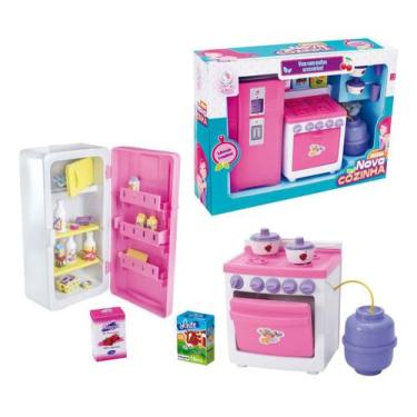Imagem de Cozinha Infantil Compativel Barbie Fogao Geladeira Acessorio - Imp