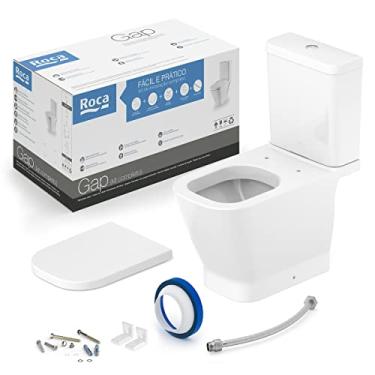 Imagem de Kit Vaso Sanitário com Caixa Acoplada e Assento Soft Close Gap Roca