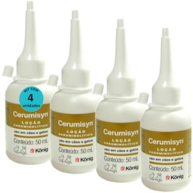 Imagem de Cerumisyn 50ml Loção Ceruminolítico König Kit Com 4 unid