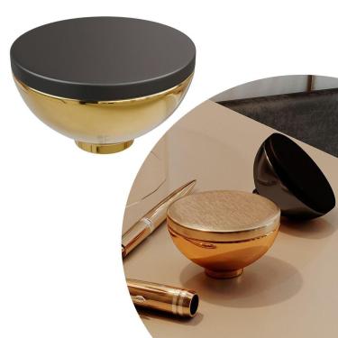 Imagem de Puxador Orani 1660 - Grafite/ Dourado Real - 30MM