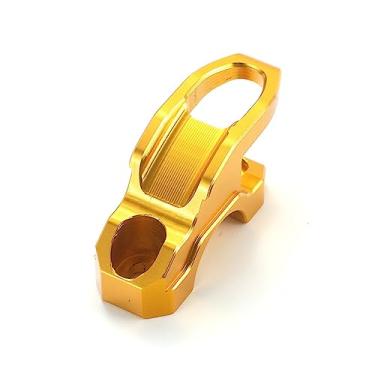 Imagem de Acessórios de gancho de guidão de motocicleta de liga de alumínio para quadriciclo e carro de bebê, etc. Gancho de armazenamento de garrafa (dourado, estilo B)