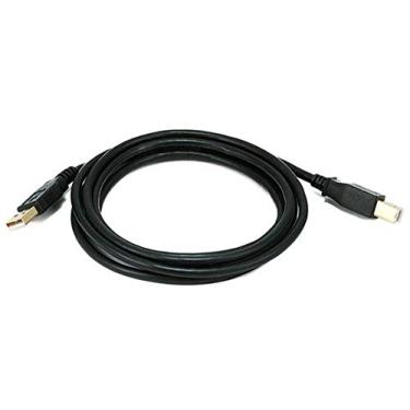 Imagem de Cabo USB 2.0 Monoprice 105438, entrada tipo A para entrada tipo B, 28/24 AWG, banhado a ouro, preto