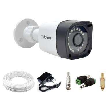 Imagem de Câmera de Segurança Full HD 1080p 2MP Bullet 20 Metros Infravermelho Lente 2.8mm Tudo Forte + Acessórios para Instalação