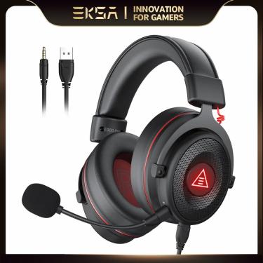 Imagem de EKSA-Over-Ear Gaming Headphones  E900 Pro 7.1  Surround Wired Headset  Gamer  Microfone com