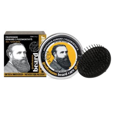 Imagem de Professor Fuzzworthy's NOVO Kit de amostras de shampoo e condicionador para barba com bálsamo e escova de xampu com todos os óleos naturais da Tasmânia Austrália – 110 g