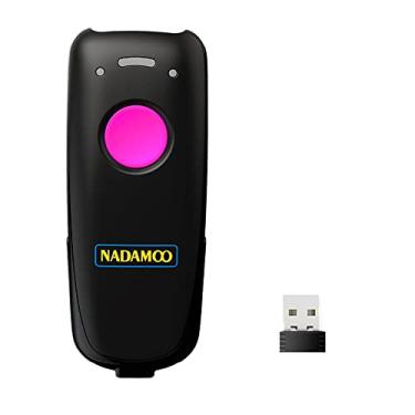 Imagem de NADAMOO Scanner de código de barras sem fio compatível com função Bluetooth, scanner de código de barras 3 em 1 sem fio 2,4G, sem fio e com fio, leitor CCD USB portátil, funciona com tablet, iPhone,