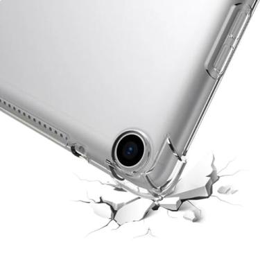 Imagem de Zrengp Capa transparente para Samsung Tab, ultrafina TPU macia transparente para tablet Samsung (para Tab A 8.0 SM-P200/P205)