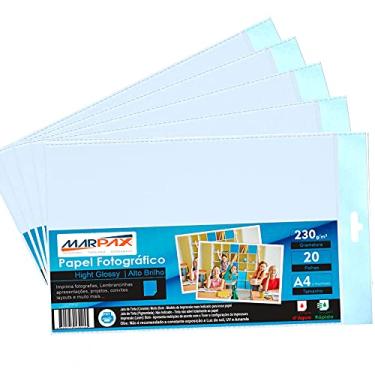 Imagem de Papel Fotográfico 230g Brilhante A4 210x297mm Marpax 100Fls