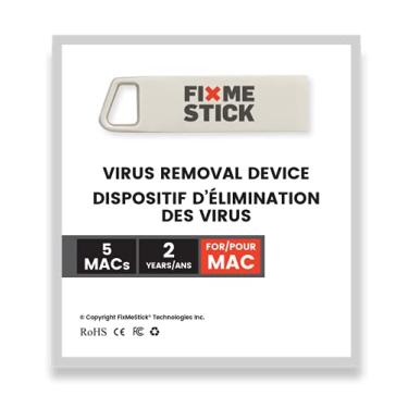 Imagem de FixMeStick Bastão de remoção de vírus de computador para Apple Macs – Uso ilimitado em até 5 laptops Apple ou desktops por 2 anos – Funciona com seu antivírus