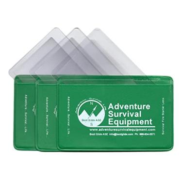 Imagem de Best Glide ASE Lentes de ampliação e iniciante de fogo Fresnel tamanho cartão de crédito (pacote com 3 – verde)